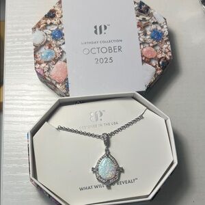 BP 2025 October Birthday Necklace Celestial Bloom Rhodium NK16730 - Bomb Party